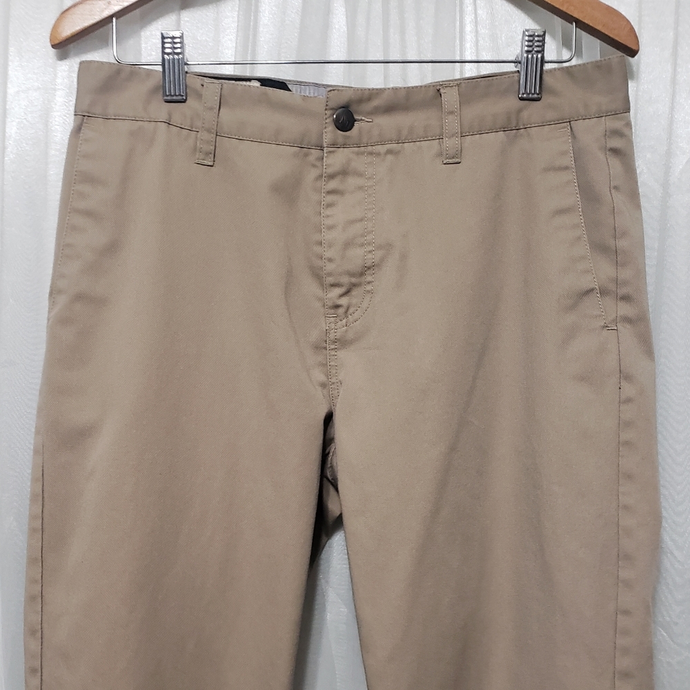 Volcom Men's Sz 30 Frickin Chino Pants Khaki - Picture 4 of 15